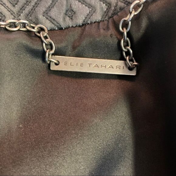 Ellie Tahari Viola' black blazer moto Jacket size 10 - Picture 8 of 15